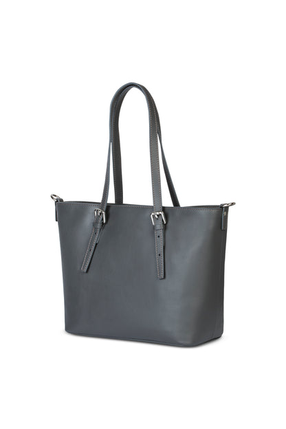 Handtasche Klein Leder Grau